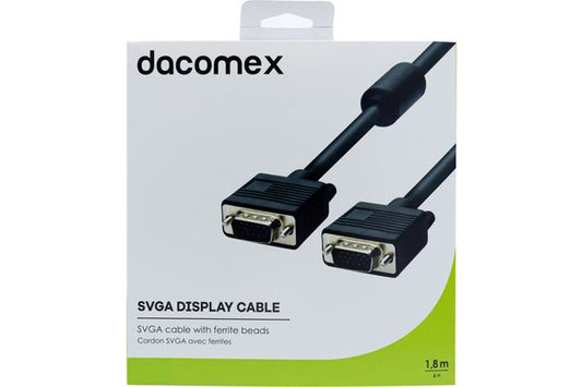 DACOMEX Cordon SVGA avec ferrites - 1,8 m