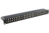Panneau de brassage 19" 1U 48 ports CAT6 STP