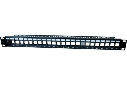 DEXLAN Panneau 1U 24 ports STP keystone avec support cables