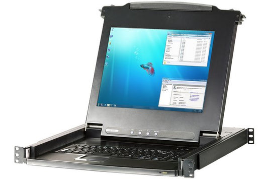Aten CL1016M console LCD 17 simple rail KVM 16 ports VGA/USB-PS2