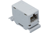 COUPLEUR RJ45 CAT6A STP POUR RAIL DIN