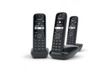 Gigaset AS690 TRIO téléphone DECT noir - base + 3 combinés