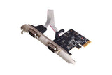 CARTE PCI EXPRESS 2 PORT SERIE DB9 avec kit Low profile