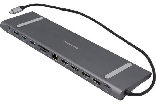 Station d accueil de bureau USB-C long câble 2x HDMI 1 DP RJ-45 3xUSB-A 2xUSB-C