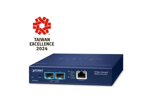 PLANET XT-925A Convertisseur 2 fibres SFP+ 10G - 1 port RJ45 Multi-Gigabit