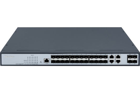 Switch manageable niveau 2 24 ports fibre Gigabit SFP & 4 ports RJ45