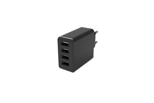 CHARGEUR SECTEUR 4 PORTS USB Type-A NOIR