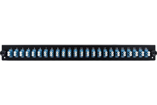 DEXLAN Façade équipée 24 LC UPC SM Duplex pour tiroir optique 1U