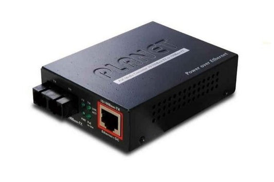 Planet FTP802 CONV. fibre 100FX 2KM - RJ45 Injecteur PoE 15W