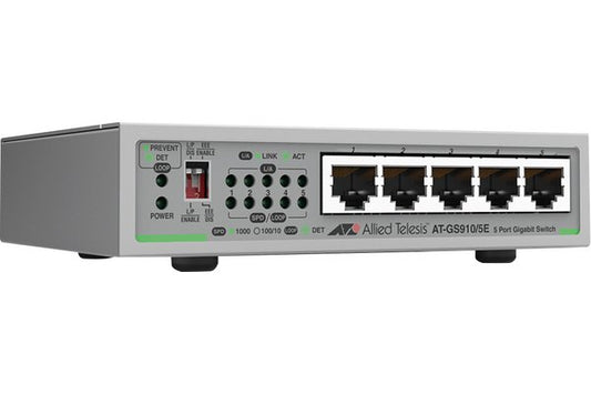 ALLIED AT-GS910/5E SWITCH 5 PORTS GIGABIT METAL ALIM EXTERNE