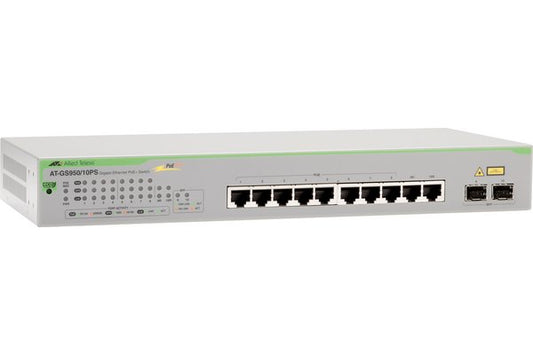 ALLIED AT-GS950/10PS WebSmart Switch 8P Gigabit PoE+ & 2 SFP
