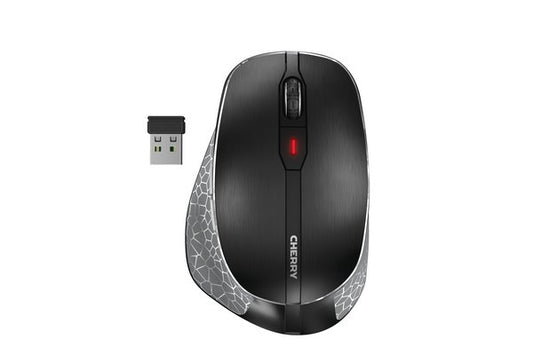 CHERRY Souris MW 8C ERGO sans fil USB & Bluetooth noire/argent rechargeable