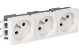 REHAU PRISE ELECTRIQUE TRIPLE 2P+T 45x45 BLANC