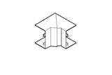 REHAU ANGLE INTERIEUR VARIABLE POUR GOULOTTE AXIS 60x40 PVC BLANC IK10