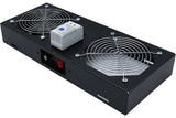 EKIVALAN Kit 1 ventilateur avec thermostat pour coffret -noir