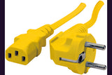 Cordon d alimentation PC CEE7 / C13 jaune - 1,8 m