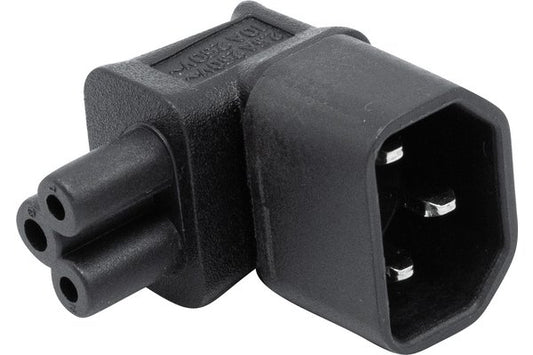 Adaptateur IEC C14 / IEC C5 coudé
