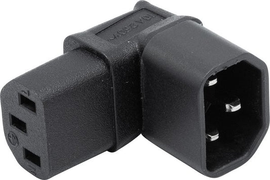 Adaptateur IEC C14 / IEC C13 coudé