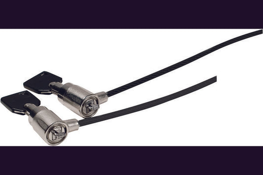 Câble en acier avec 2 antivols à clé K-Lock pour verrouiller deux appareils