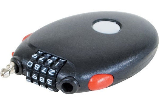 Cadenas à code avec câble acier rétractable 1,8m