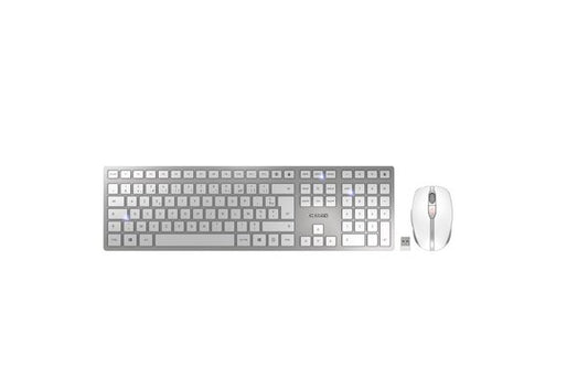 CHERRY Pack clavier & souris DW 9100 sans fil blanc/argent