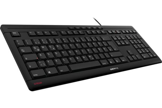 CHERRY Clavier STREAM KEYBOARD USB noir AZERTY (BE)