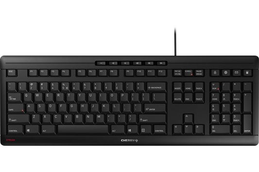 CHERRY Clavier STREAM KEYBOARD USB noir QWERTY (US)