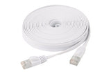 Cordon RJ45 plat catégorie 6 U/FTP snagless blanc - 20 m