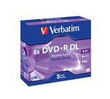 DVD+R DL 8,5GO 8x DOUBLE COUCHE BOITE DE 5 VERBATIM