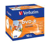 Boite de 10 dvd-r 16x 4,7GB verbatim imprim.