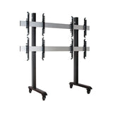 B-Tech SYSTEM X BT8371-2x2/BB 2 x 2 Système de montage mobile universel pour murs d'images avec micro-ajustement pour écrans de 46 à 60 pouces