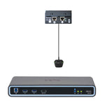 Biamp Devio SCR-25C-BK Ensemble Hub de conférence Devio SCR-25 avec micro suspendu, noir