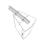 Biamp Community BFR22VW Rail 22’’ (55.88cm), pour suspension verticale d'IP6 / IP8 / IS6 / IS8, blanc