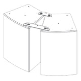 Biamp Community VFKITW Kit d'espacement pour suspension d'une paire d'enceinte série V2, blanc