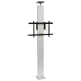 Erard 602151 support d'écran plat pour bureau Noir, Argent Du sol au plafond