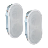 Electro-Voice EVID FM6.2 Paire d'enceintes encastrées murales 2 voies, 60W en 100V, HP 6.5" et radiateur passif, blanc