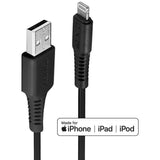 LINDY 3m USB to Lightning Cable black Charge and sync Cable for iPhone iPad & iPod