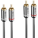 LINDY Cromo Line Audio Cable Stereo RCA-RCA M-M 5m anthrazit
