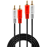 LINDY Audio Cable 2xPhono Stereo 2xRCA Jack Male to Male Gold Plated 1m