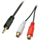 LINDY Audiocable Stereo 3.5mm male / 2x RCA female 25cm gold plated