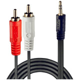 LINDY Premium Audio Adaptercable 5m 2x Phono/RCA to 3.5mm Stereo Jack