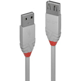 LINDY 2m USB 2.0 Type A Extension Cable Anthra Line USB Type A Male to Female cool grey
