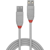 LINDY 3m USB 2.0 Type A Extension Cable Anthra Line USB Type A Male to Female cool grey