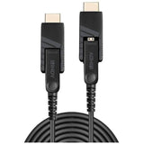 LINDY 10m Fibre Optic Hybrid Micro-HDMI 18G Cable with Detachable HDMI & DVI Connectors