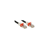 LINDY S/FTP Cat.6A Cable Black 0.5m LOSH incl. Testprotocol
