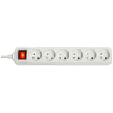 LINDY 6 way Mains Gang Socket with switch FR France