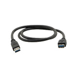 Kramer Electronics USB-A (M) to USB-A (F) 3.0, 3m câble USB USB 3.2 Gen 1 (3.1 Gen 1) USB A Noir