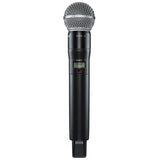 Shure ADX2FD / SM58=-G56 Émetteur numérique à main, capsule SM58, série Axient Digital G56 (470-636 MHz), avec ShowLink® et Frequency Diversity
