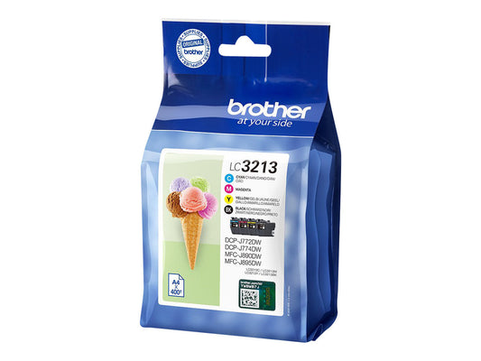 Zoom sur : BROTHER LC3213VAL Pack of 4 cartridges black cyan magenta yellow