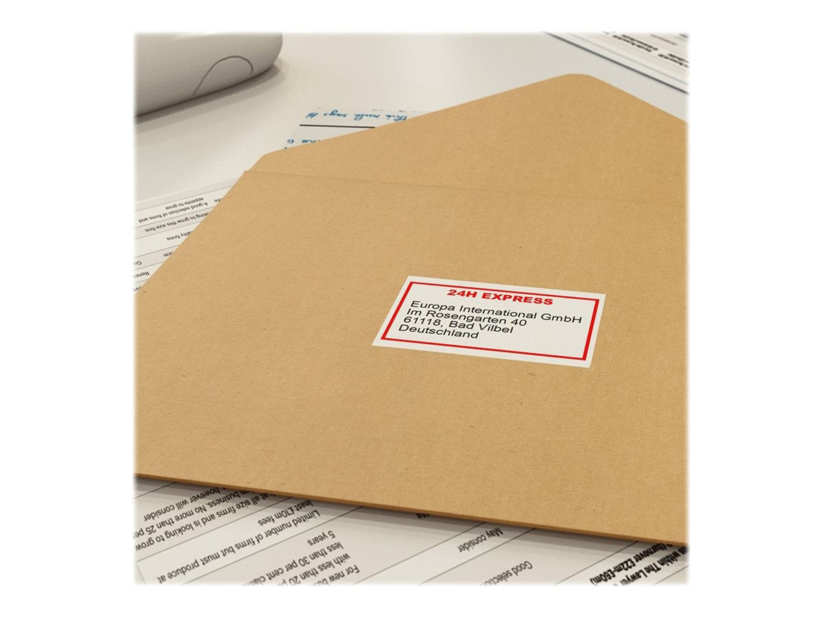 Test utilisateur : BROTHER Ruban DK tape - Rouleau continu adhésif 62mm x 30m - Impression noir et rouge